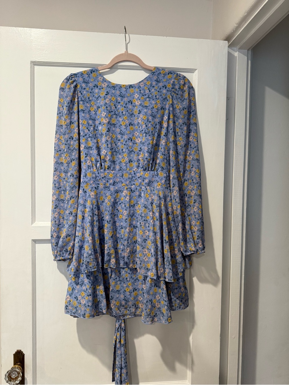 Forever 21 Light Blue Floral Mini Dress